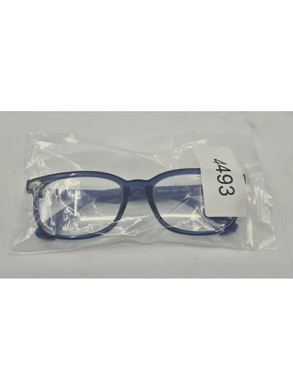 Ray-Ban Eyeglasses Frames Kids RB1584 3686 Clear Blue Square Horn Rim 48-16-125
